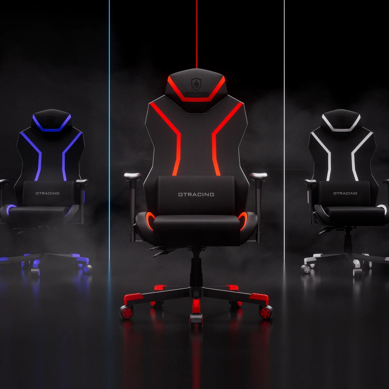 LUFT-600 Gaming Chair with Bluetooth Speakers and LED Lighting, Blue