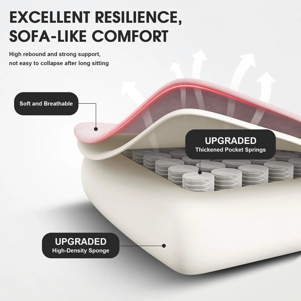 Gaming Chairs, Heavy Duty Extra Large Gaming Chairs with Footrest and Breathable Fabric,Ergonomic Computer Chairs Office Chairs with 350LBS Load Bearing,Pink