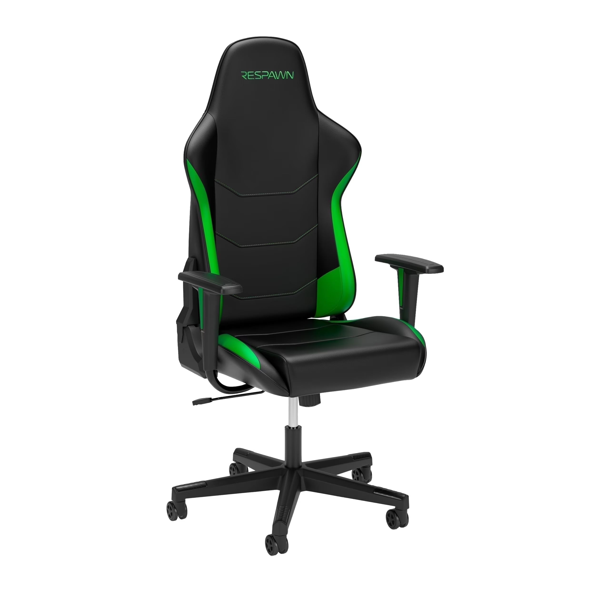 110 Ergonomic Gaming Chair - Reclining Office Video Game Swivel Chair with Lumbar Support, Headrest, Heavy Duty, High Back, Racing Style Gaming Recliner Seat for Computer Gamer - Green