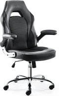 Ergonomic Gaming and Office Chair with Adjustable Height, Flip-Up Armrests, and Lumbar Support in PU Leather
