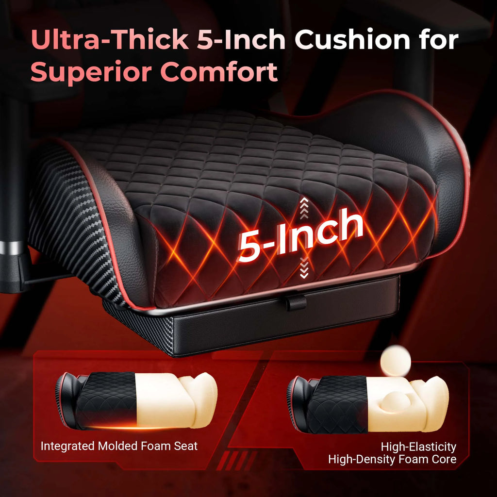 Gcpro-10 Gaming Chair, Big and Tall Video Game Chair with Footrest, High Back Ergonomic Computer Desk Chair Height Adjustable with Headrest and Lumbar Support