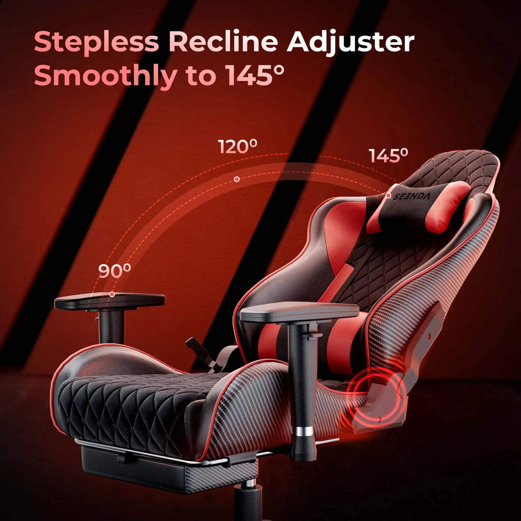 Gcpro-10 Gaming Chair, Big and Tall Video Game Chair with Footrest, High Back Ergonomic Computer Desk Chair Height Adjustable with Headrest and Lumbar Support